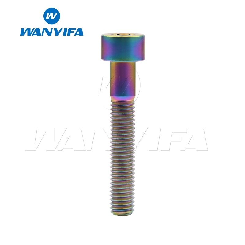 Wanyifa Titanium Ti Bolt M6X20 25 30 35mm Stigma Screw for MTB/Road Bicycle Seatpost Headset Brake: M6x30mm Rainbow