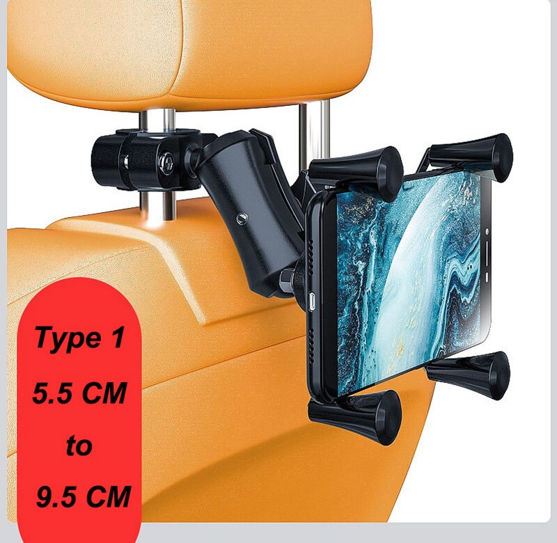 Vmonv nieuwste tablet autohouder voor ipad air mini 2 3 4 pro 12.9 achterbank hoofdsteun telefoonstandaard voor 4-13 inch mobiele telefoon houder: 5.5 to 9.5cm- model