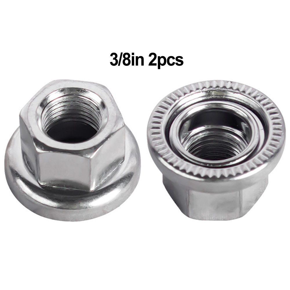 2 uds tuerca de tripulación para bicicletas tornillo de bicicleta M9 M10 3/8 tuerca de tornillo para bicicletas MTB bujes serie motores buje piezas de bicicleta de plata oscura