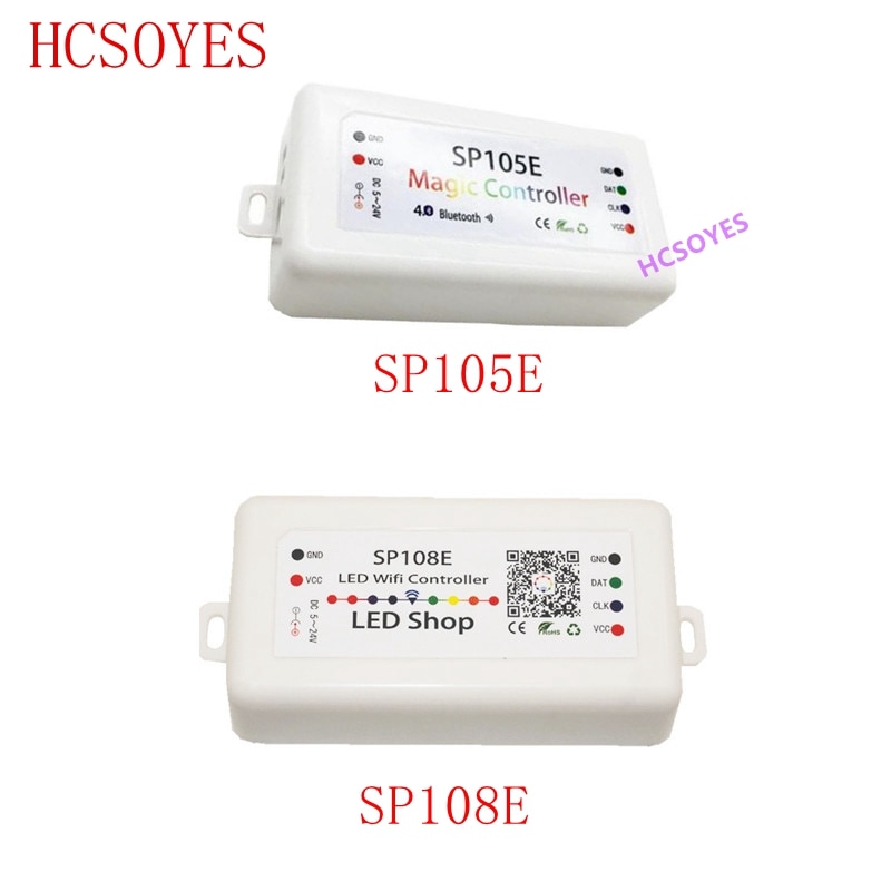 DC5-24V SP105E SP108E Magic Controller Bluetooth 2048 Pixels for WS2811 2812 2801 6803 IC LED Strip Support IOS / Android APP