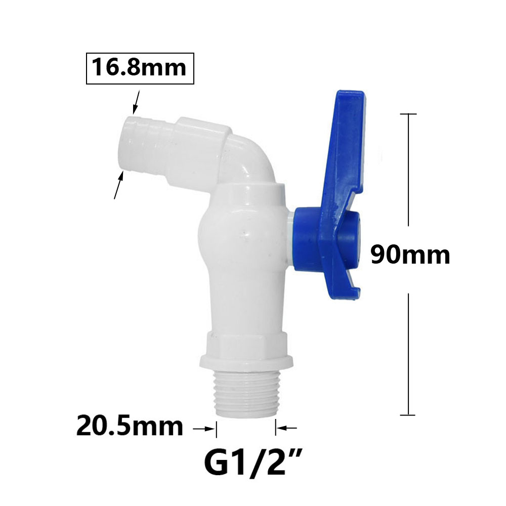 IBC Tank Tap Adapter Valve S60X6 Coarse Thread Garden Quick Connect Faucet 1/2 3/4" Male Tank Tap Accessory Fitting: Brown