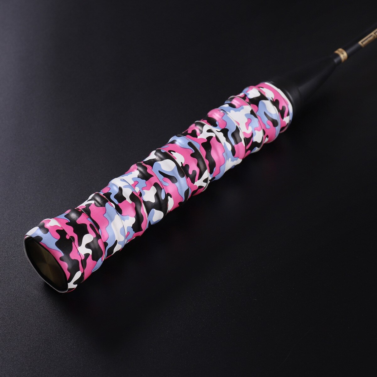Cinta de agarre de tejido de camuflaje, cinta antideslizante de amortiguación del sudor, raqueta gruesa, cintas de caña de pescar shou bing pi: Camouflage Pink