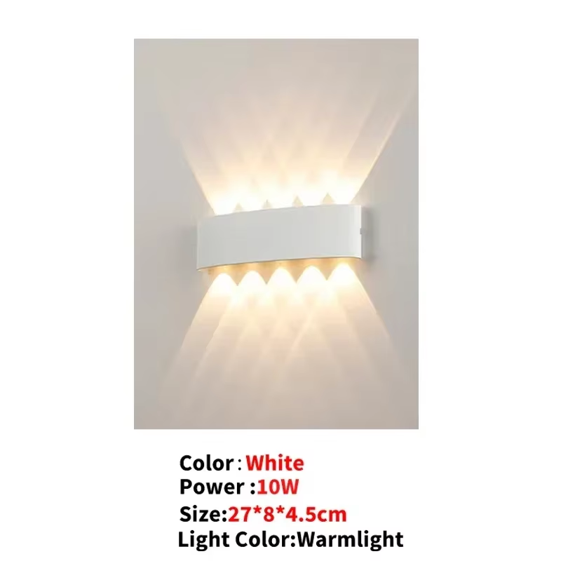 LED Wandlamp AC110V-220V Outdoor Bewegingssensor Licht Waterdichte Wandlamp Veranda Tuin Woonkamer Straat Trap Verlichting: Blauw