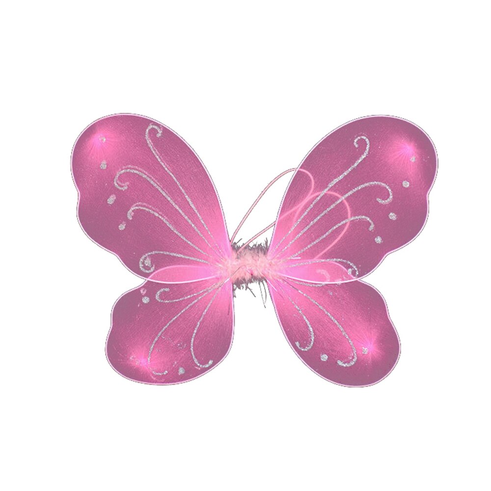 35*42Cm Unisex Kid Vleugels Halloween Party Cosplay Fairy Dress Up Dansvoorstelling Kostuum Props Voor Fantasiespel 10 Kleuren: Roze