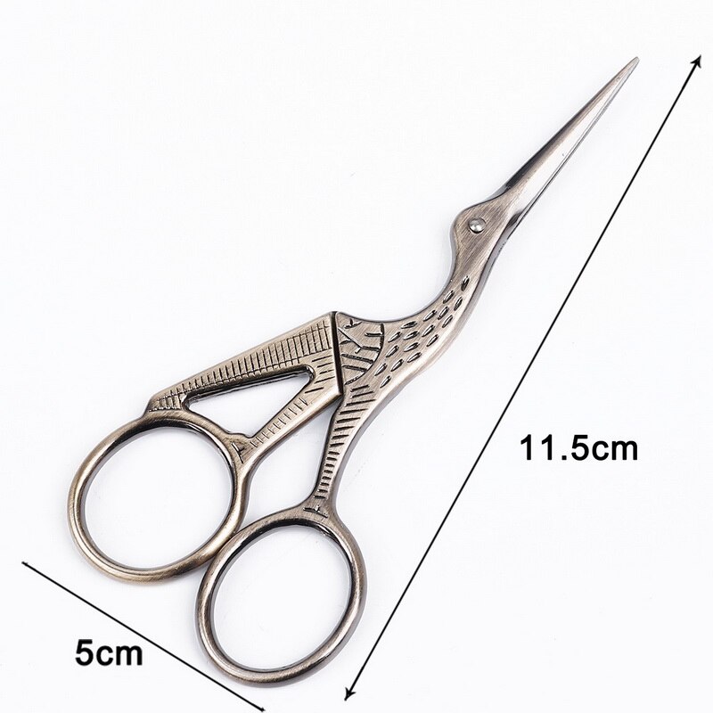 Rustfrit stål klassisk saks kran vintage saks krydssting saks sy tilbehør hjemmet skræddersy stof saks: 11.5cm blå kobber