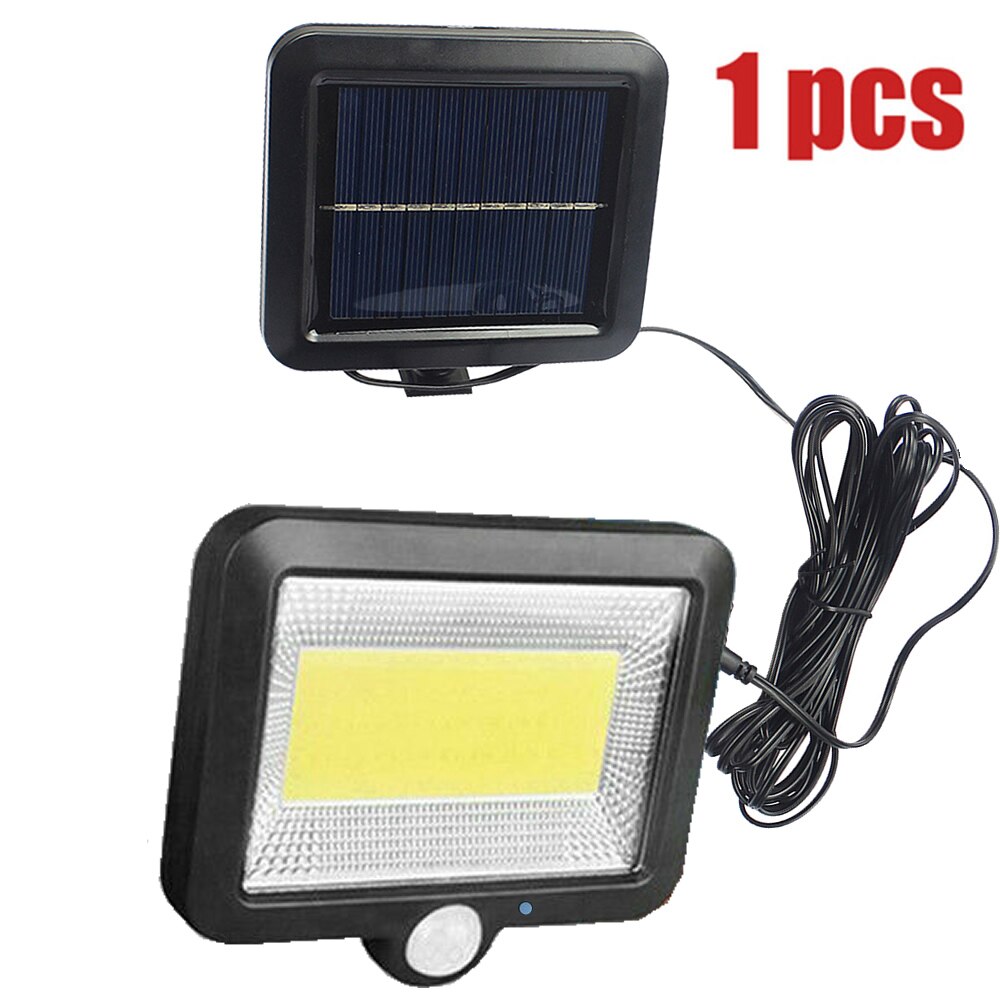 Led Tuin Solar Split Panel Licht Muur Beveiliging Garage Yard Indoor Thuis Straat Dek Hek Solar Lampen Schijnwerper W Split kabel: seperable 100led-1