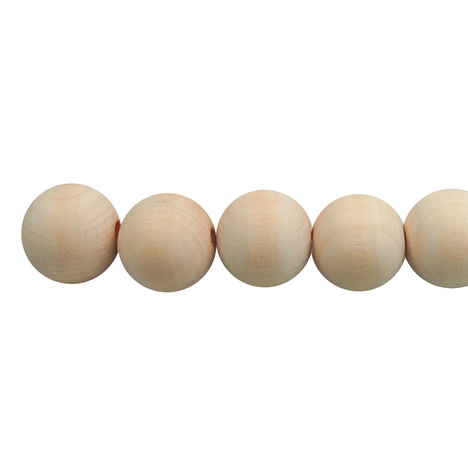 Børn 50 stk 20mm ufærdige runde naturlige træperler løs træperle kugle spacer diy træfremstilling armbånd smykker perler legetøj