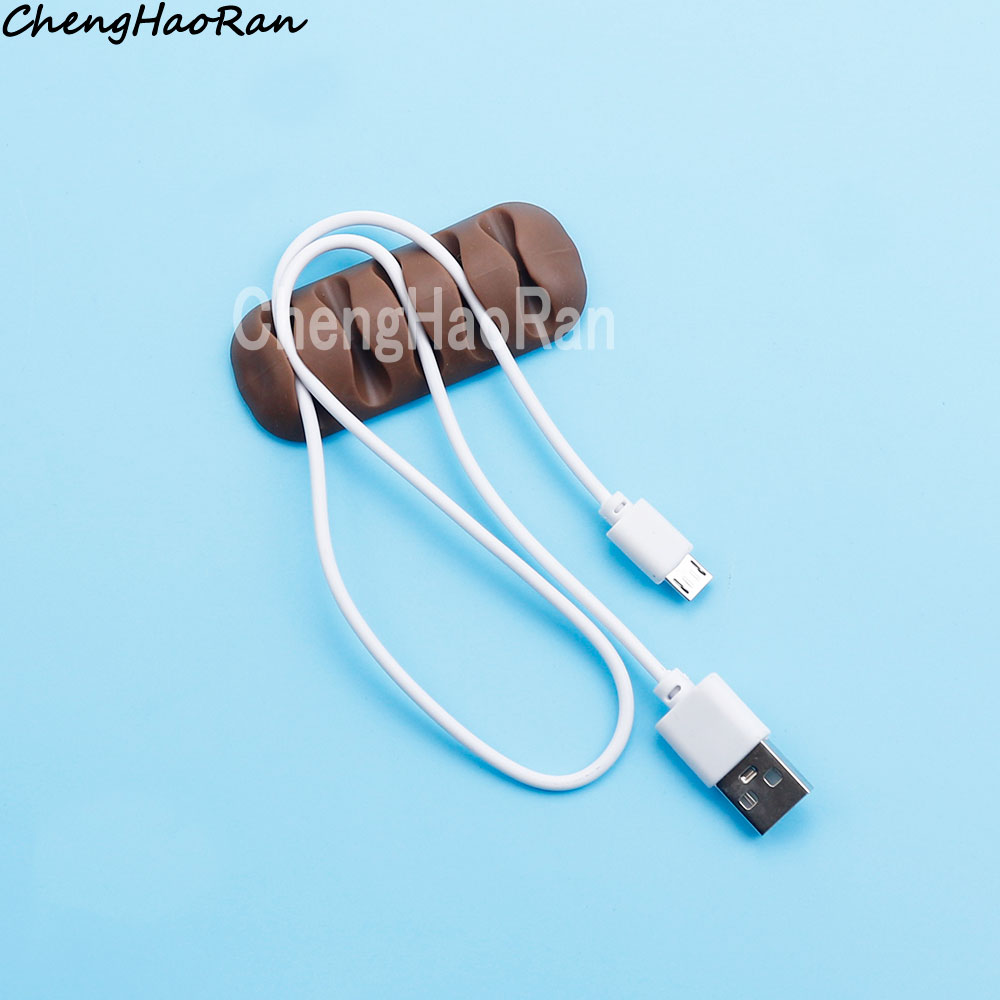 2 Stück Kabelwickler, 5 Anschlüsse für Kopfhörer, Datenkabelmanager, Kabel, Silikon-Organizer, Kabel-Netzkabelwickler, selbstklebender Clip