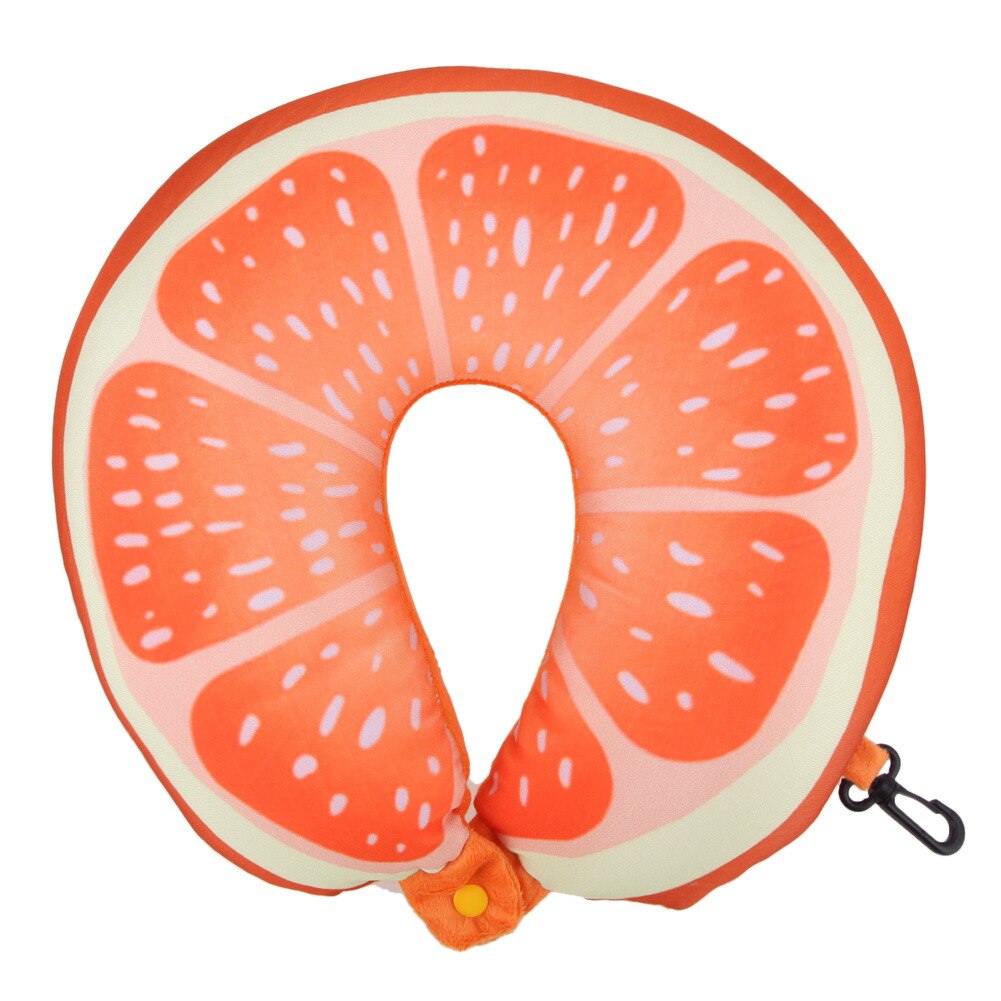 Fruit U Vormige Reiskussen Nanodeeltjes Nekkussen Watermeloen Citroen Kiwi Oranje Auto Kussens Zacht Kussen Thuis Textile18: Orange