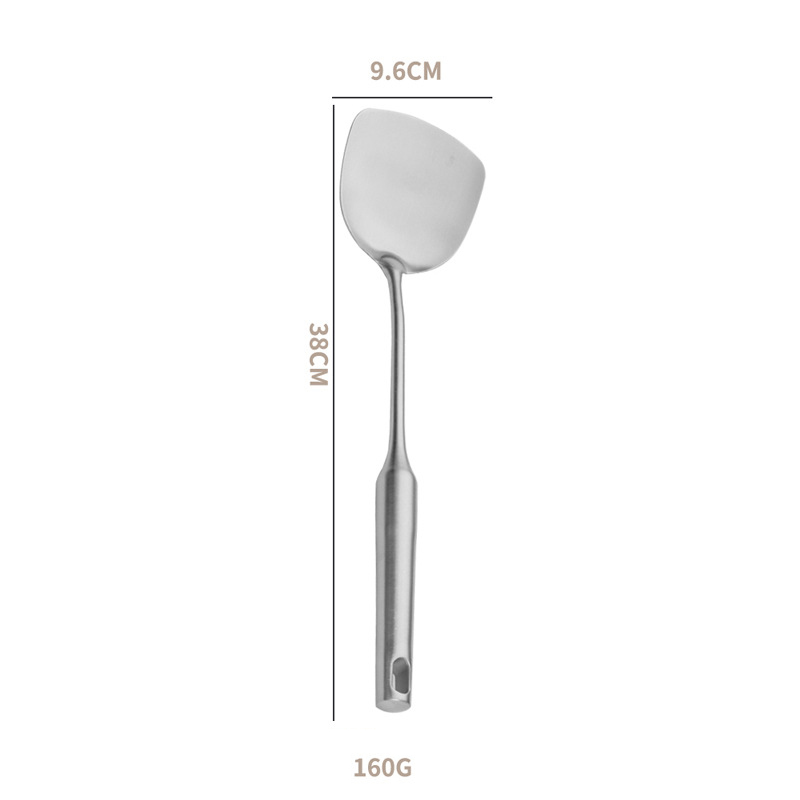 304 Stainless Steel 7Pcs Cooking Cookware Kitchenware Set 304 Spatula Spoon Colander Frying Powder Rake Cookware Cooking Tools: light green