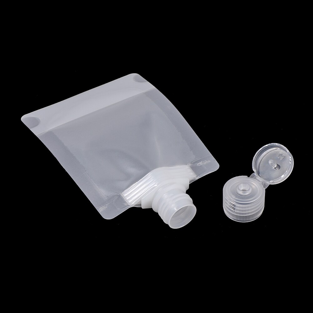 50ml/100ml wegwerp vloeistof zakjes duurzame doorzichtige reis handdesinfectiemiddel zak shampoo lotion verpakking zak met tuit verzegelde zak