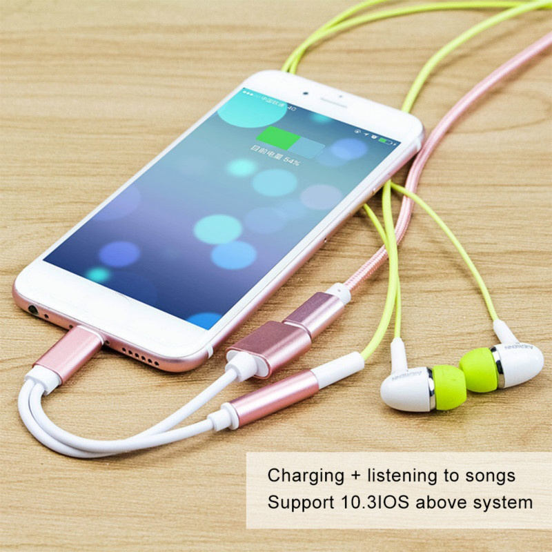 Dla Apple do 3.5mm Jack Audio ładowarka Adapter dla iPhone 11 Pro 8 7 Plus SE 2020 XS Max XR X 10 12 ładowanie i słuchawki Splitter