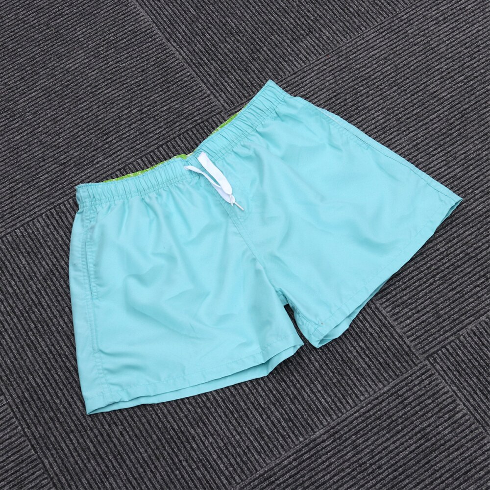 Mens Beach Shorts Kleur Beknopte Stijl Zomer Shorts Zwemmen Kofferbak Beachwear - Size (Grijs)