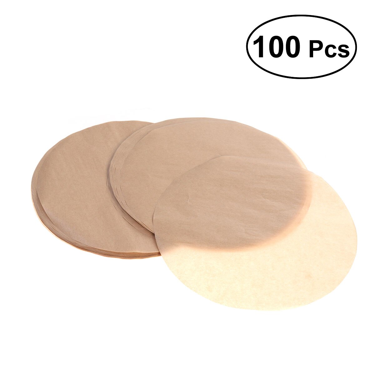 100 pcs 9 Inch Perkament Papier Hittebestendig Primaire Kleur Non-stick Ronde Cake Papier Bakpapier voor BBQ cake Brood