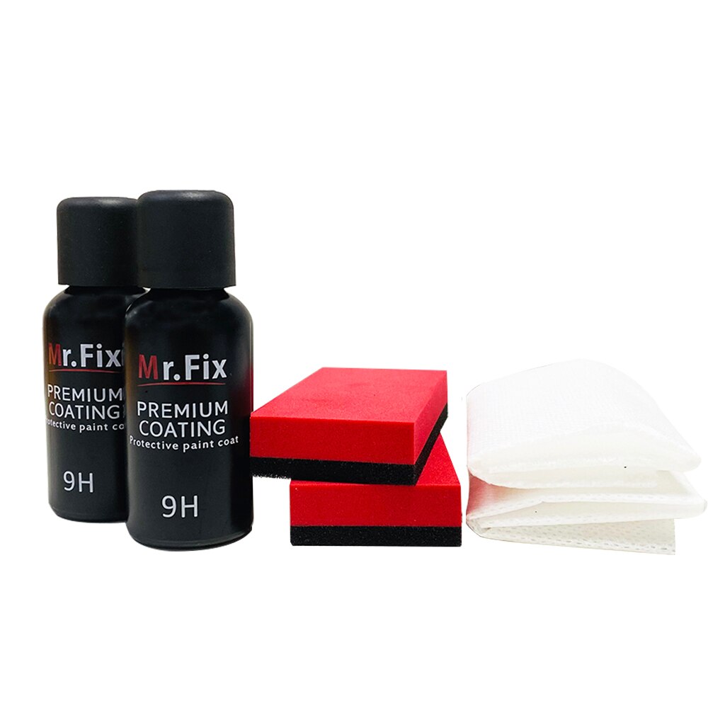 2 pezzi di vetro liquido per auto rivestimento automatico in ceramica impermeabile Nano ceramica auto vernice cura liquido antigraffio super idrofobo: Default Title