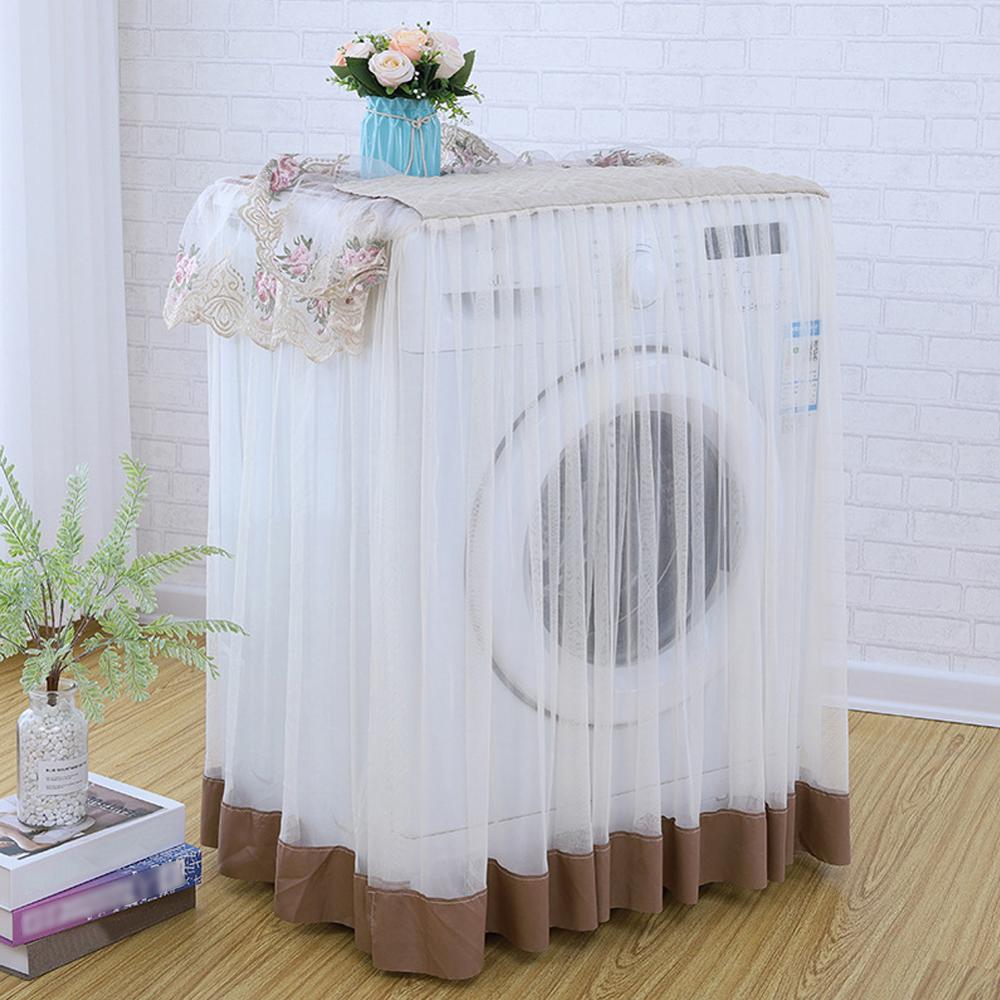 Protector de encaje a prueba de polvo, cubierta de lavadora lavable de 4 colores, decoración del hogar, estilo Floral, 60x60x85cm