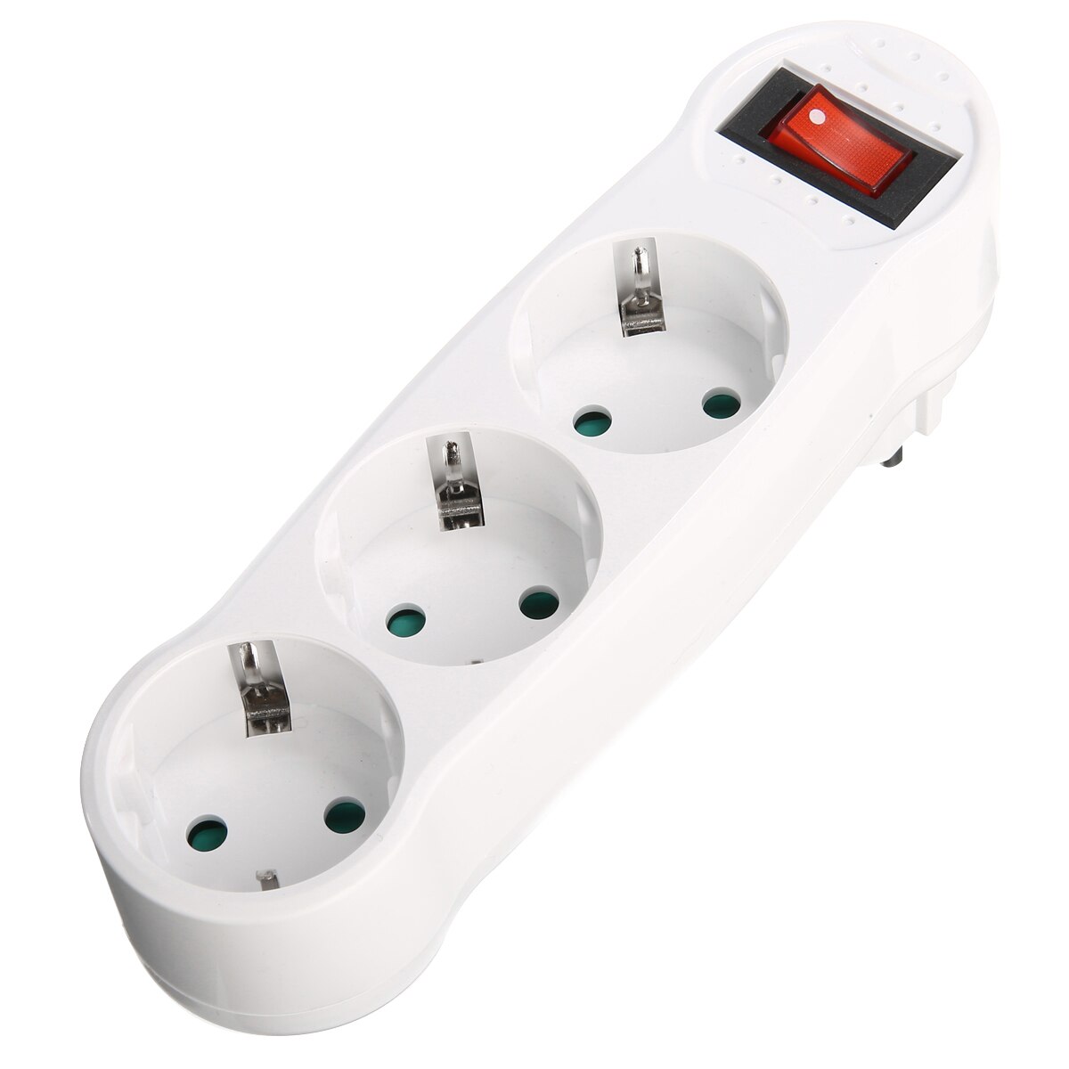 1 pieza enchufe Triple múltiple caja de distribución de energía adaptador de enchufe de tres vías 250V 16A
