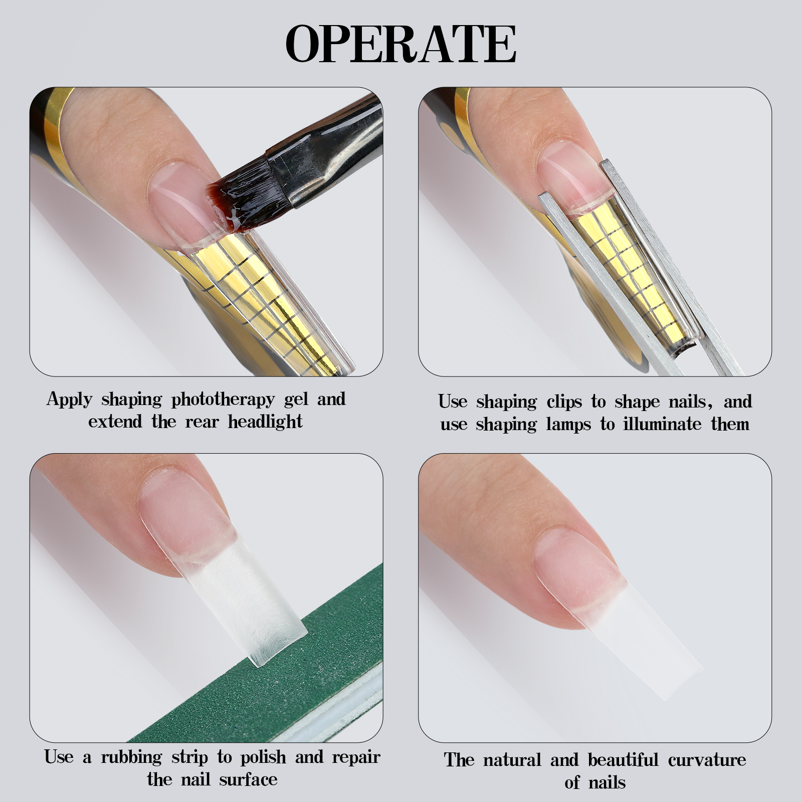 1 Uds. Clip moldeador de acero inoxidable, pinzas multifuncionales para dar forma a las uñas, clip cruzado para uñas, herramienta para uñas de acero inoxidable