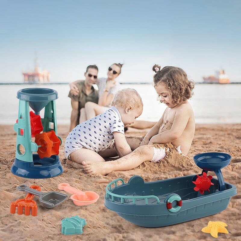 Strand Speelgoed Zandbak Siliconen Emmer En Zand Speelgoed Zandbak Outdoor Zomer Speelgoed Water Spel Winkelwagen Scoop Kind Schop Voor kids