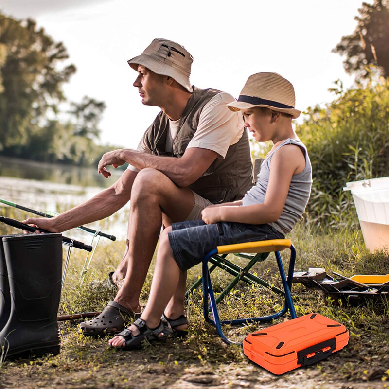 Waterproof Fishing Tackle Box Double-sided Opening And Closing Bait Box Multi-function Hook And Bait Box Accessories