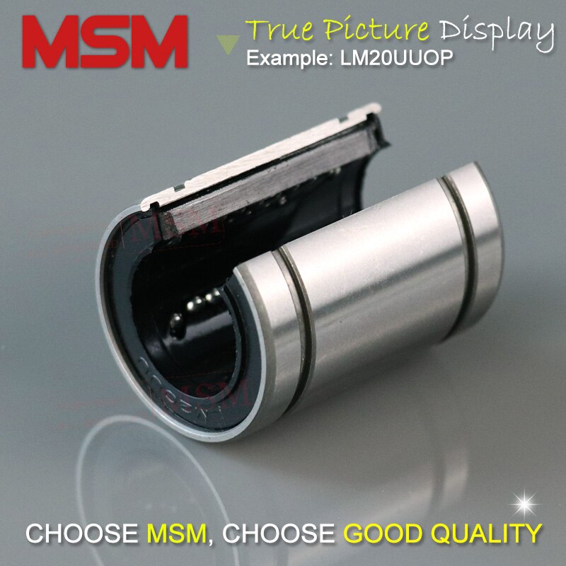 4Pcs Msm Open Type Lineaire Lagers LM12UUOP LM16UUOP LM20UUOP LM25UUOP LM30UUOP Rail As Sliding Motion Kogelomloopbussen (Mm)