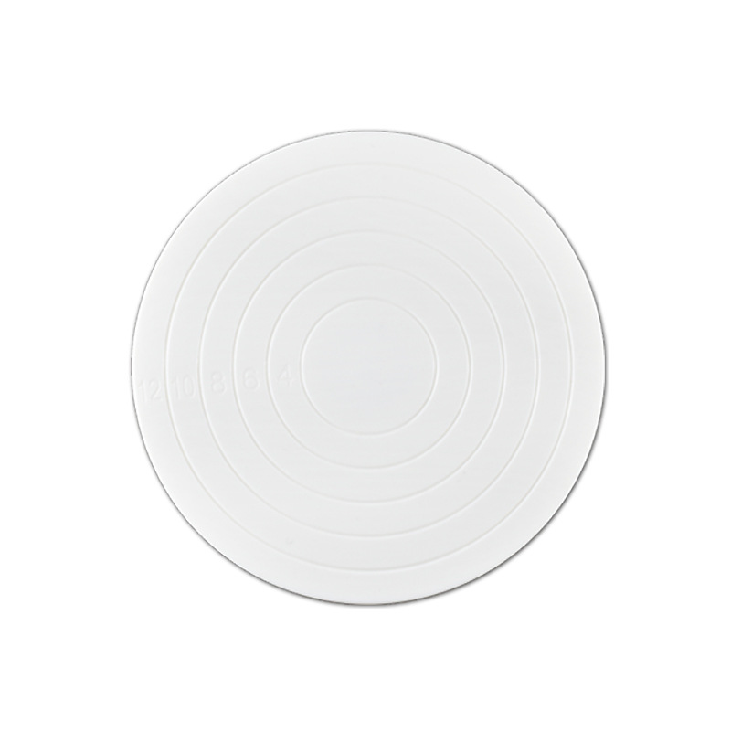 Table rotative pour gâteaux en plastique, Mini plateau tournant pour gâteaux fondants, support à biscuits rotatif, Base antidérapante, outils de cuisine: White