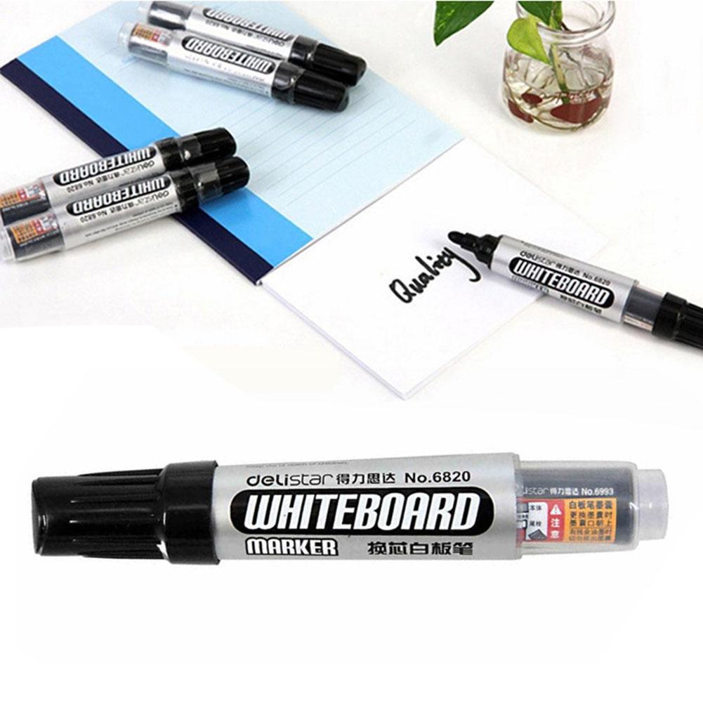 1.5mm Refill Whiteboard Marker Refill-replaceable Marker Black Pen Single Head Whiteboard Marker Pen Easy Cleaning Ink Pen