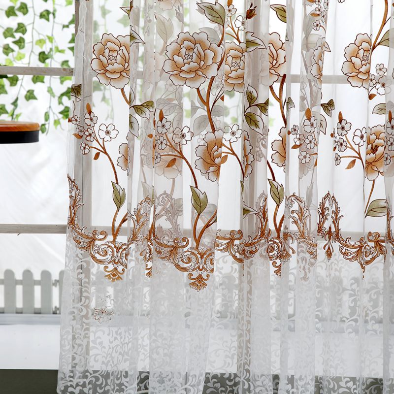 Curtains Living Room Curtains Bedroom Curtains Peony Pattern Blackout Curtains Fashionable And Modern And Practical: C