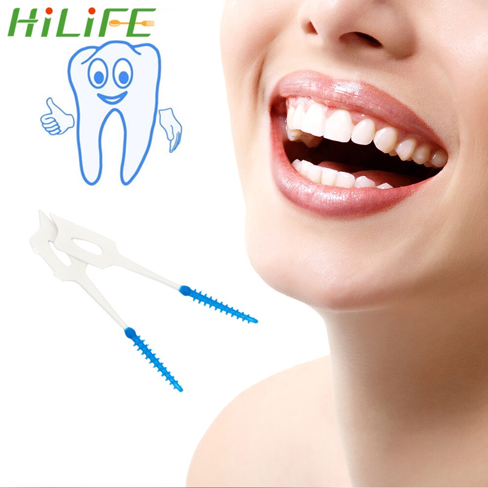 Hilife 40 Stks/pak Tanden Stok Tandvlees Interdentale Borstel Zachte Borstel Massage Tandvlees Elastische Oral Care Tandenstokers Tandenstoker Dental Floss