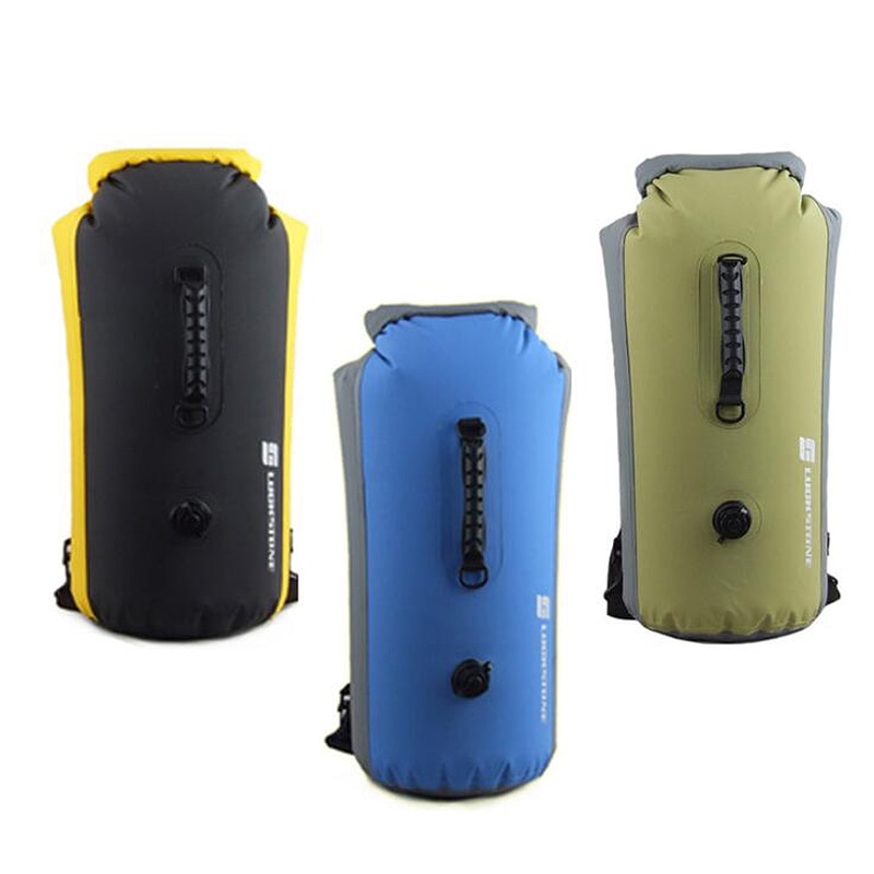 30l oppblåsbare dykkebag vanntett tørr bag ryggsekk sammenleggbar bøtte fiske roll top ryggsekk hav drybag kajakk utendørs pakke
