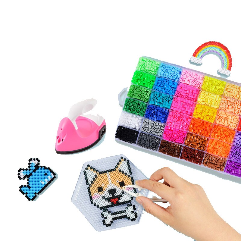 5 millimetri Hama beads Tavole Forate di Plastica Trasparente 2.6 millimetri Fusibile Perline di Ferro giocattoli di puzzle di puzzle perler perle di giocattoli per i bambini ragazzi