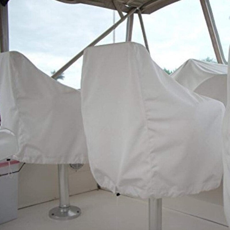 Boat Seat Cover, Outdoor Waterproof Pontoon Captain Boat Bench Chair Seat Cover, Chair Protective Covers