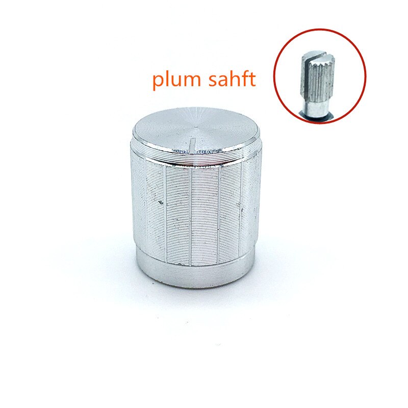 5 Pcs Zwart Goud Zilver Aluminium Knoppen 15 Mm X 17 Mm Potentiometer Encoder Knop Plum As Half As: Silver Plum Shaft
