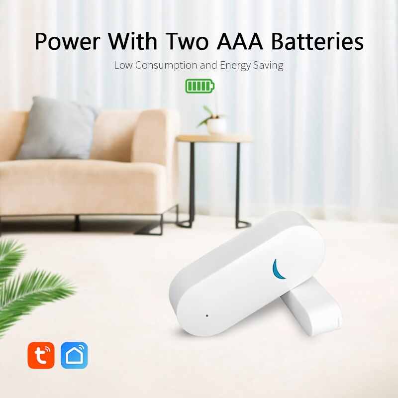Tuya Smart Wifi Deur Sensor Deur Open/Gesloten Detectoren Raam Sensor App Kennisgeving Alert Alarm Ondersteuning Alexa Google Thuis