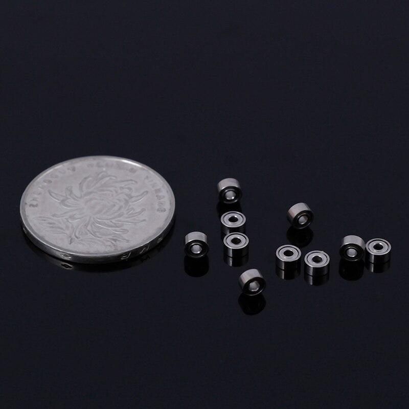 10 st 681 xzz 1.5 x 4 x 2mm öppna miniatyrlager kul mini handlager spinner axlar tillbehör