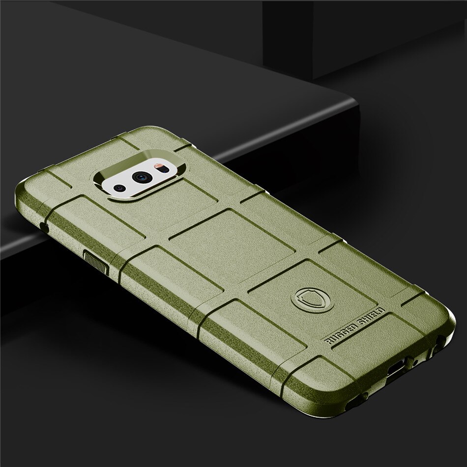 Robuuste Shield Back Cover Voor Lg G8X Case Siliconen Shockproo Armor Case Voor Lg G8x Cover: green