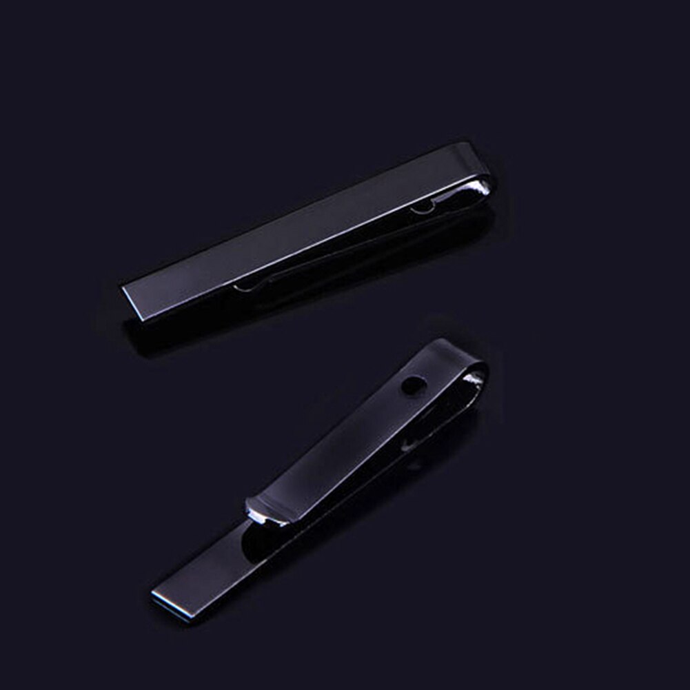 Metal kobber sølv guld slips klip sort sølv farve metal slips slips mænd fest business simple smykker tilbehør
