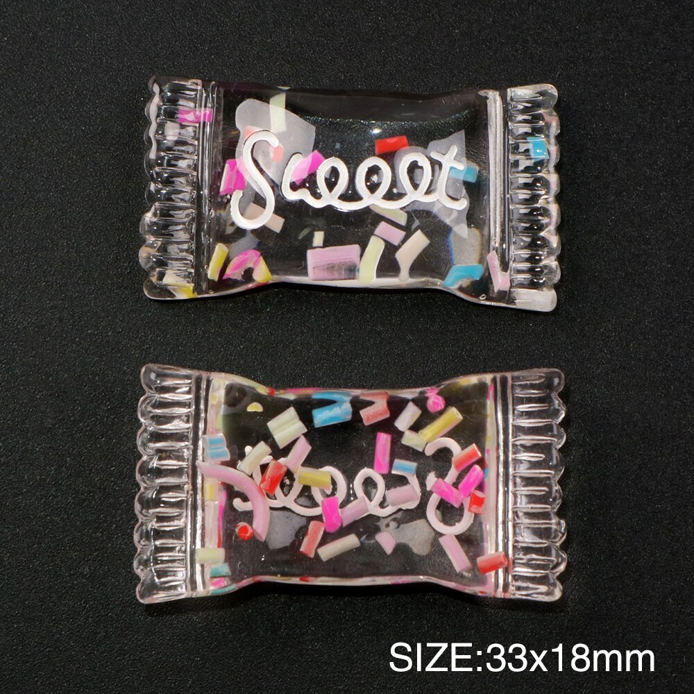 20 stk flerfarvet gennemsigtig krystal slik flatback cabochons 3d harpiks, telefon sag hår klip indretning, diy forsyninger ， 20 yc 10945: 1082892001