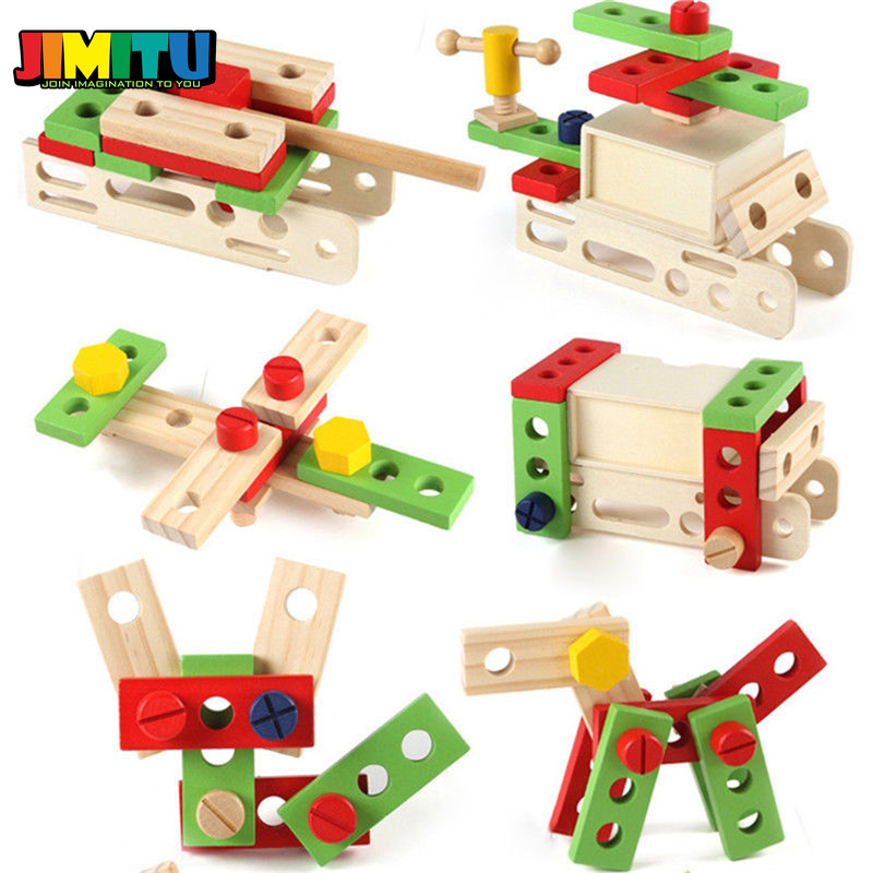 1 Set Kinderen Houten Speelgoed Hout Reparatie Tool Set Pretend Play Vroege Onderwijs Simulatie Speelgoed Gereedschapskist Voor Kinderen