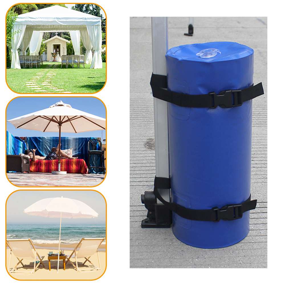 1 stk 18/10kg parasol fast bundtelt fast vandtaske kit udendørs rejser vandring parasol camping sandsække baldakin vindtæt fix taske