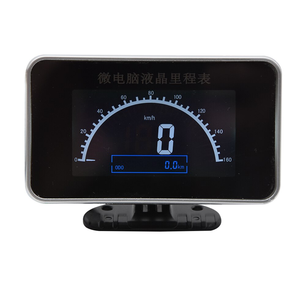 2in1 Truck Auto Motor Lcd Display Snelheidsmeter Kilometerteller Multifunctionele Instrument Motor Meter Gauge Overspeed Alarm