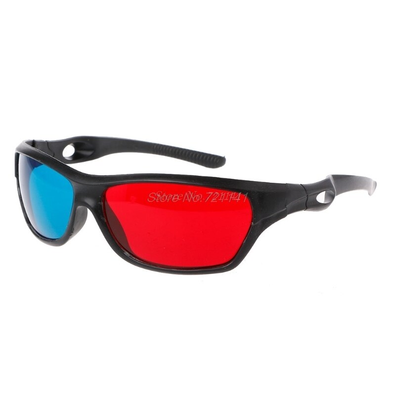 Cadre blanc universel rouge bleu anaglyphe 3D lunettes pour film jeu DVD vidéo TV électronique Stocks directe