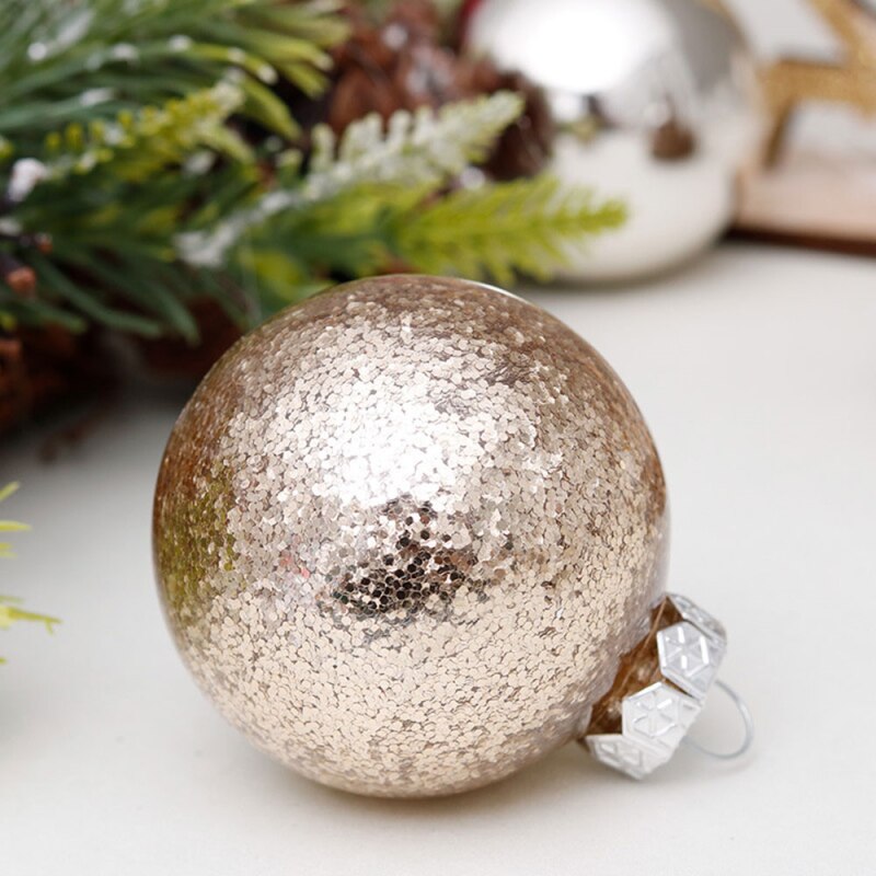 30 Stks/partij Goud Roze Champagne Rood Metallic Kerst Ballen Decor Kerstboom Ballen Xmas Decor Voor Thuis Noel Jaar