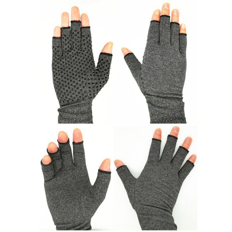 1 Pair Compression Arthritis Gloves Premium Arthritic Joint Pain Relief Hand Gloves Therapy Open Fingers Compression Glove