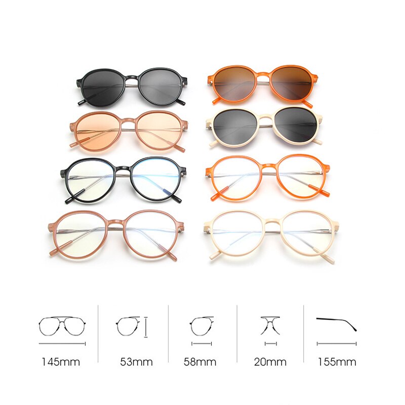 Anti-blauw licht retro brilmontuur volledig montuur heldere glazen effen bril trendy brilmontuur oogbescherming