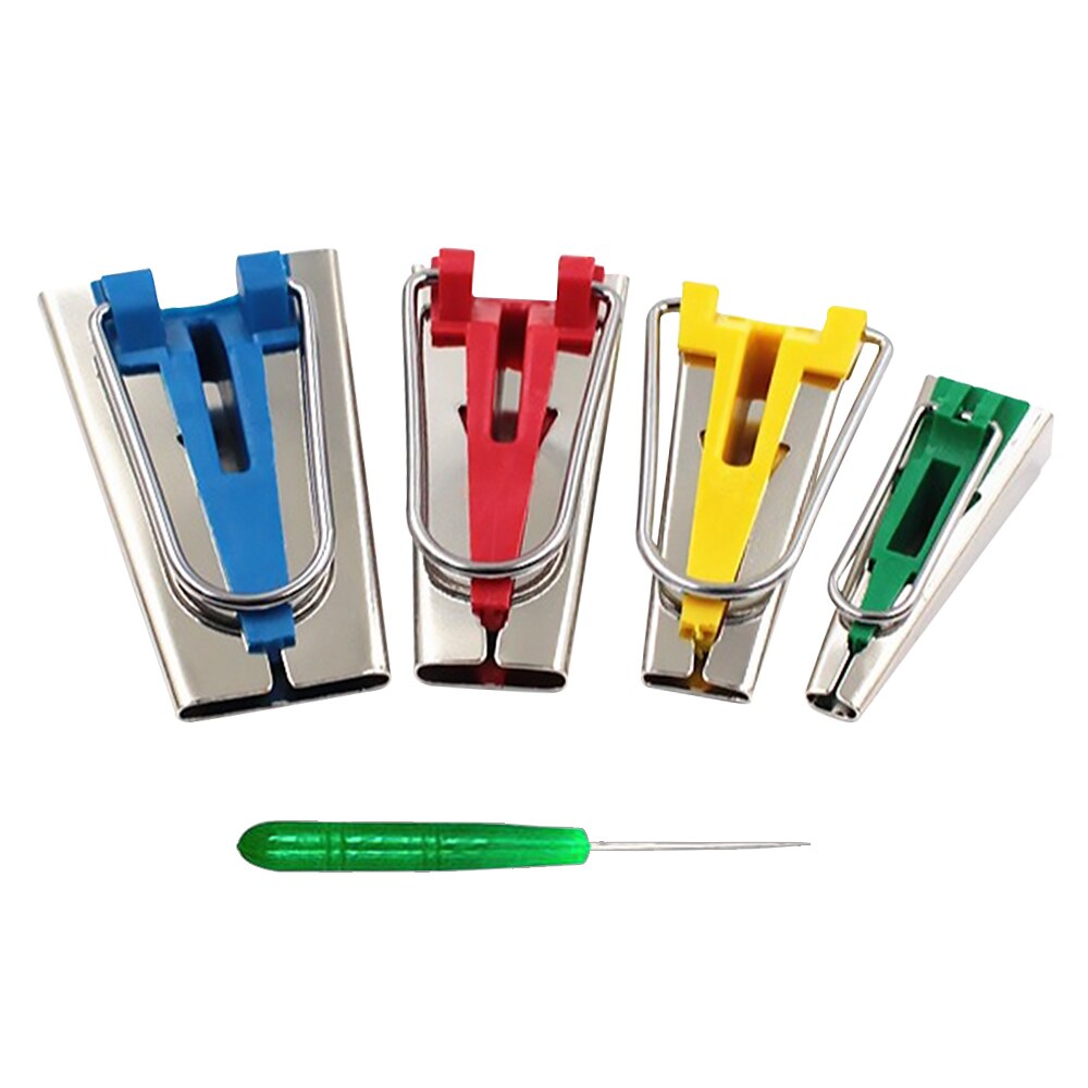 4 Size/set 6/12/18/25mm Fabric Bias Tape Maker Folder Kit DIY Sewing Quilting Binding Tool Bias Tape Maker Machine