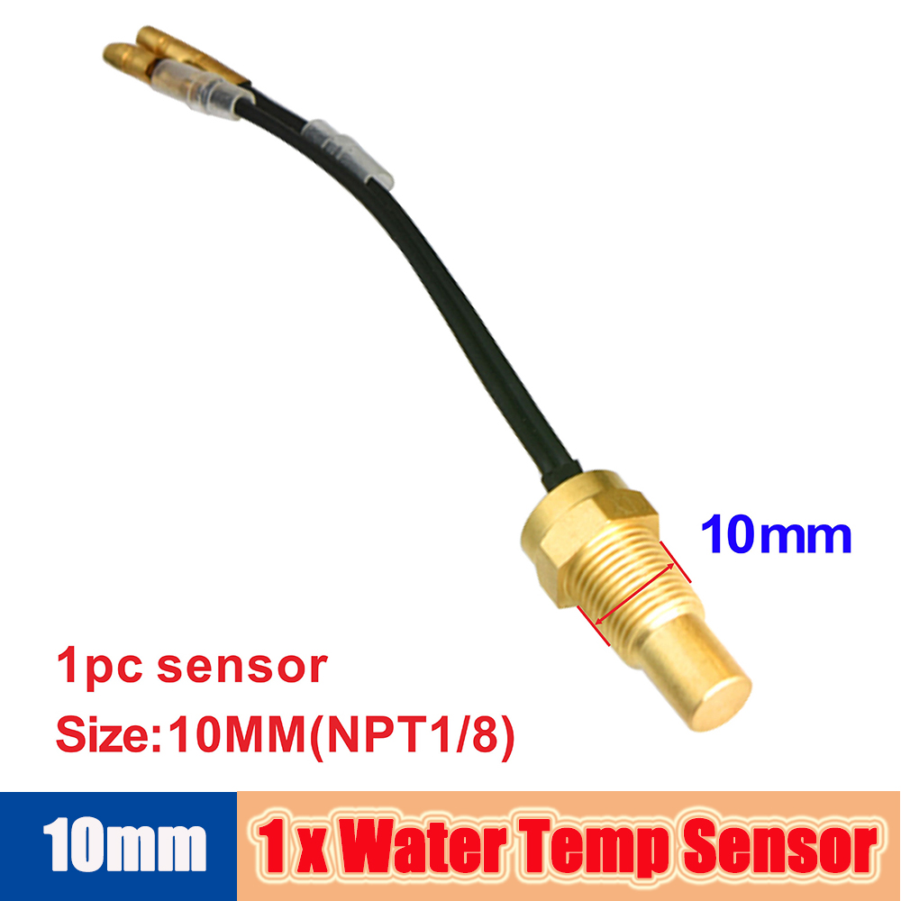 Medidor de temperatura automático con Sensor 1/8 NPT 52mm LED Digital indicador de temperatura de aceite/agua PSI prensa de aceite medidor negro apto para coche de gasolina: Gris oscuro