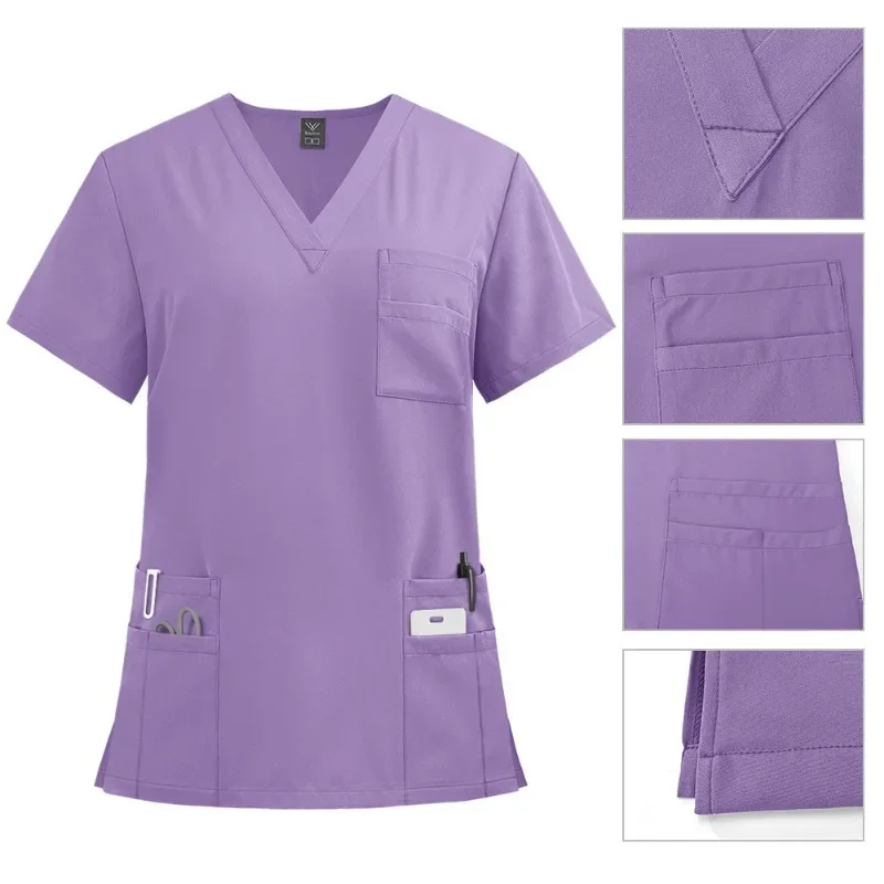 Uniformes médicos Unisex para hombres y mujeres, ropa de enfermería, disfraz de belleza, conjuntos de batas de enfermera, ropa de trabajo para médico y dentista, Tops clínicos, pantalones