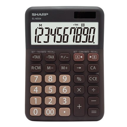 Sharp EL-M334 Mode Kantoor Rekenmachine Solar Leuke Cartoon Kleine Draagbare Kantoor Financial Accounting Snoep Kleur: black