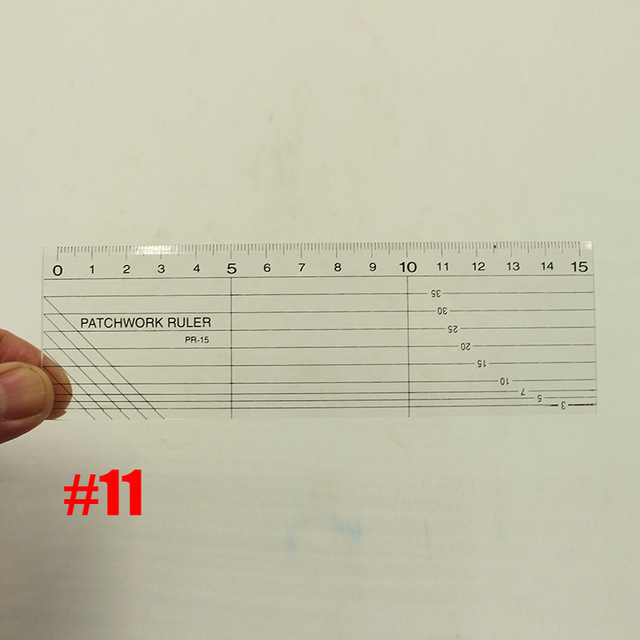 1pcs Plastic Clear Sewing Patchwork Ruler Tools Quilting Grid Rulers Cutting Pattern Tailors Ruler DIY Sewing Craft Scale Ruler: NO.11